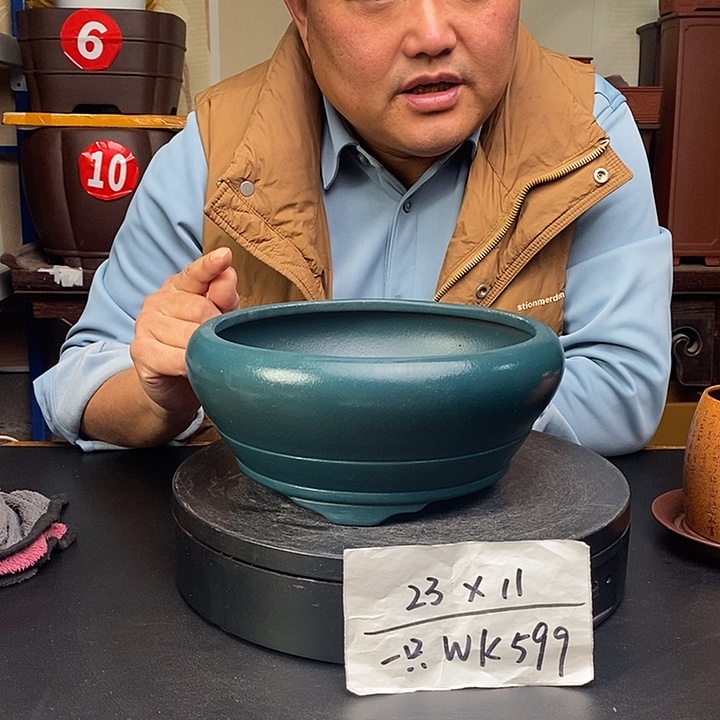 紫砂花盆货号一只WK599