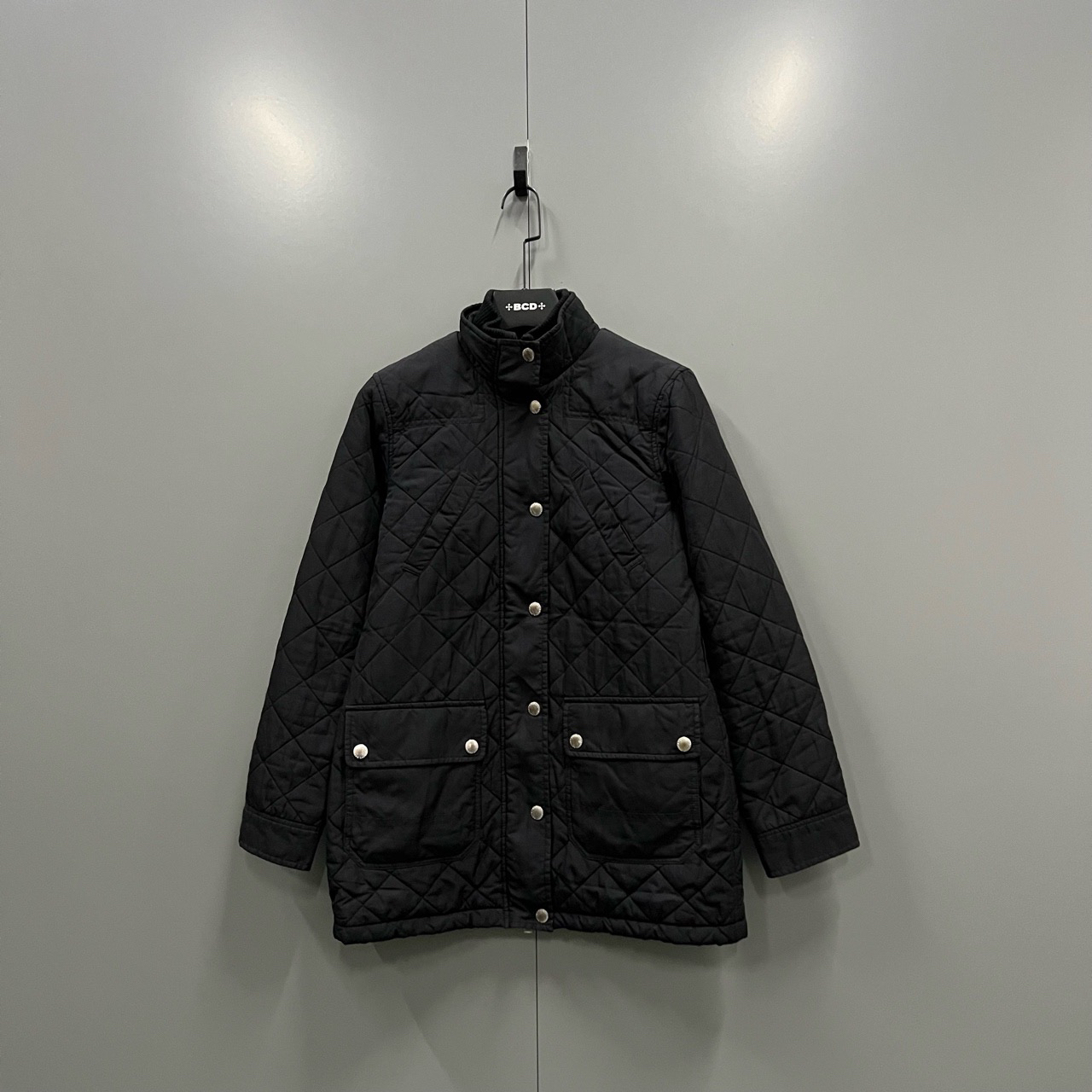95新 Ralph Lauren/拉夫劳伦 （bb）123 黑色压纹拉链棉服 M码