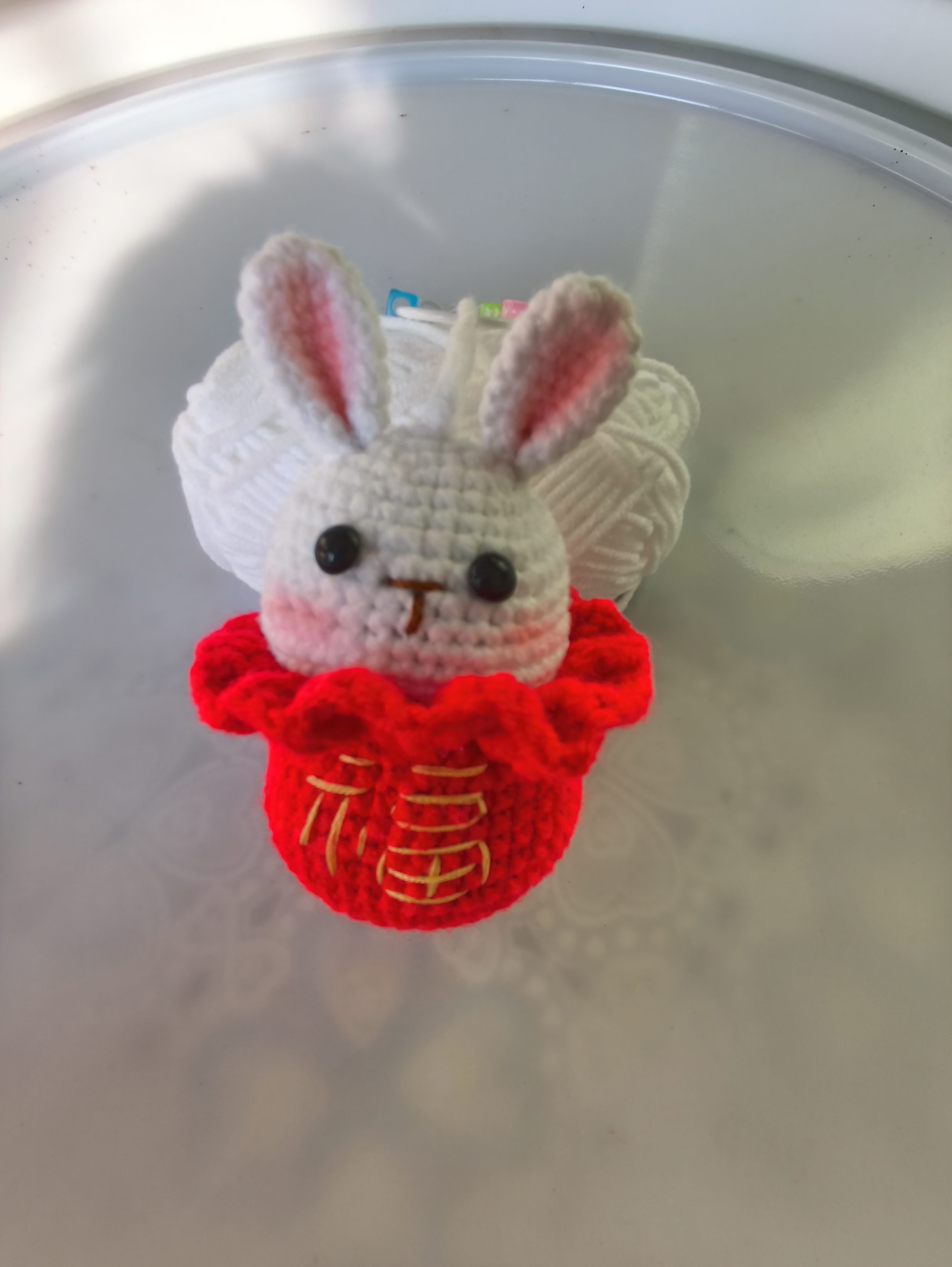 手工毛线兔子福袋娃娃