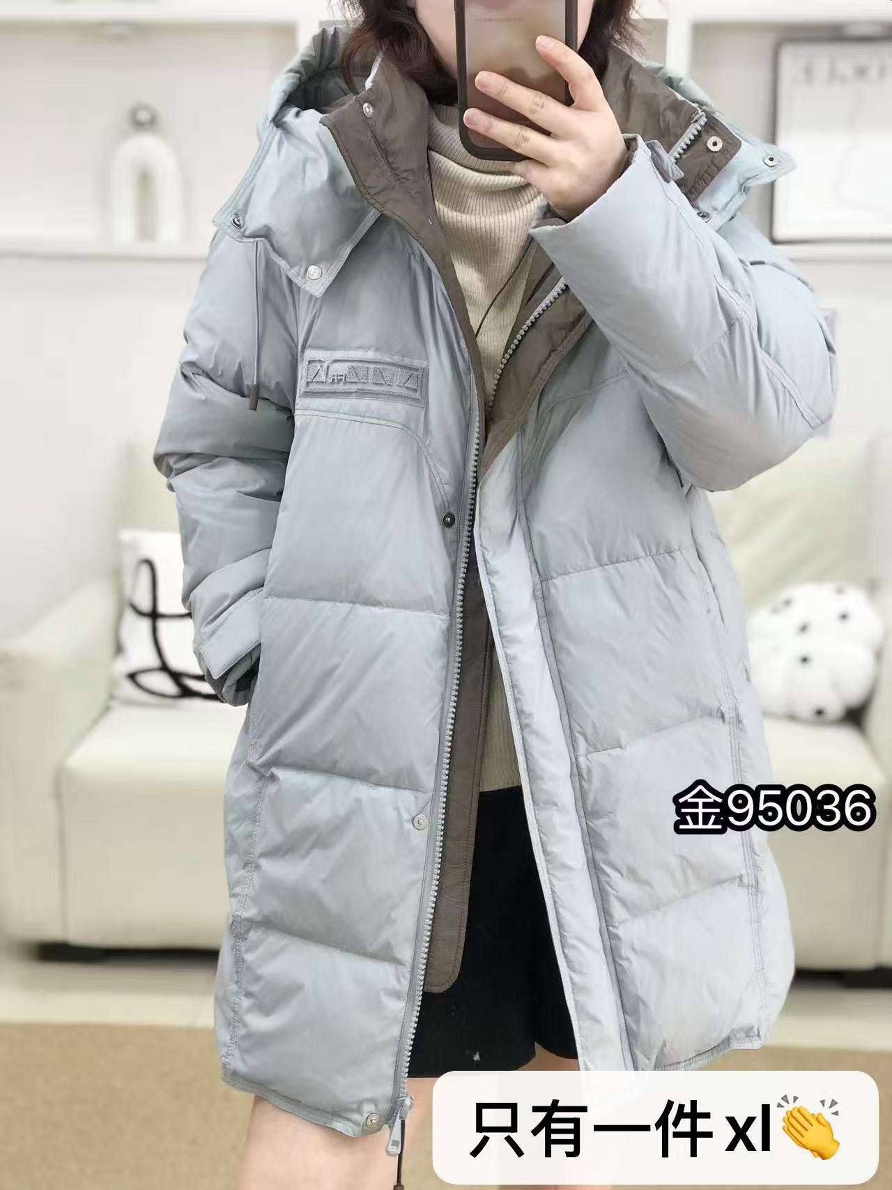 {金影奇}95036冬季大码女装云感泡芙中款羽绒外套