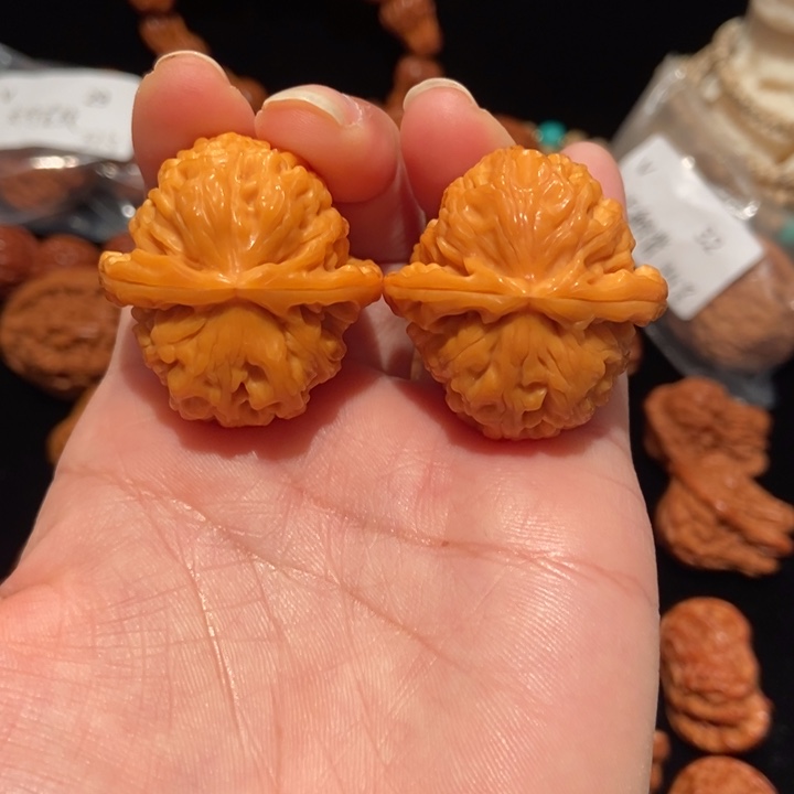 文玩核桃把件35白狮子