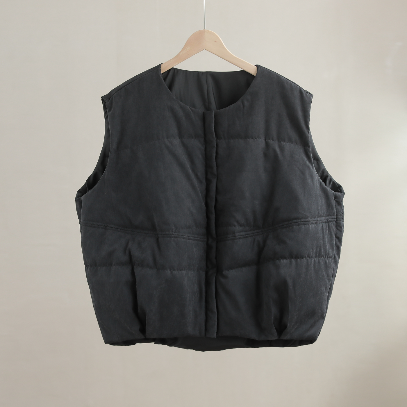 【纭季原创】衣长61-68 百搭秋冬简约显瘦保暖棉服马夹女D241292