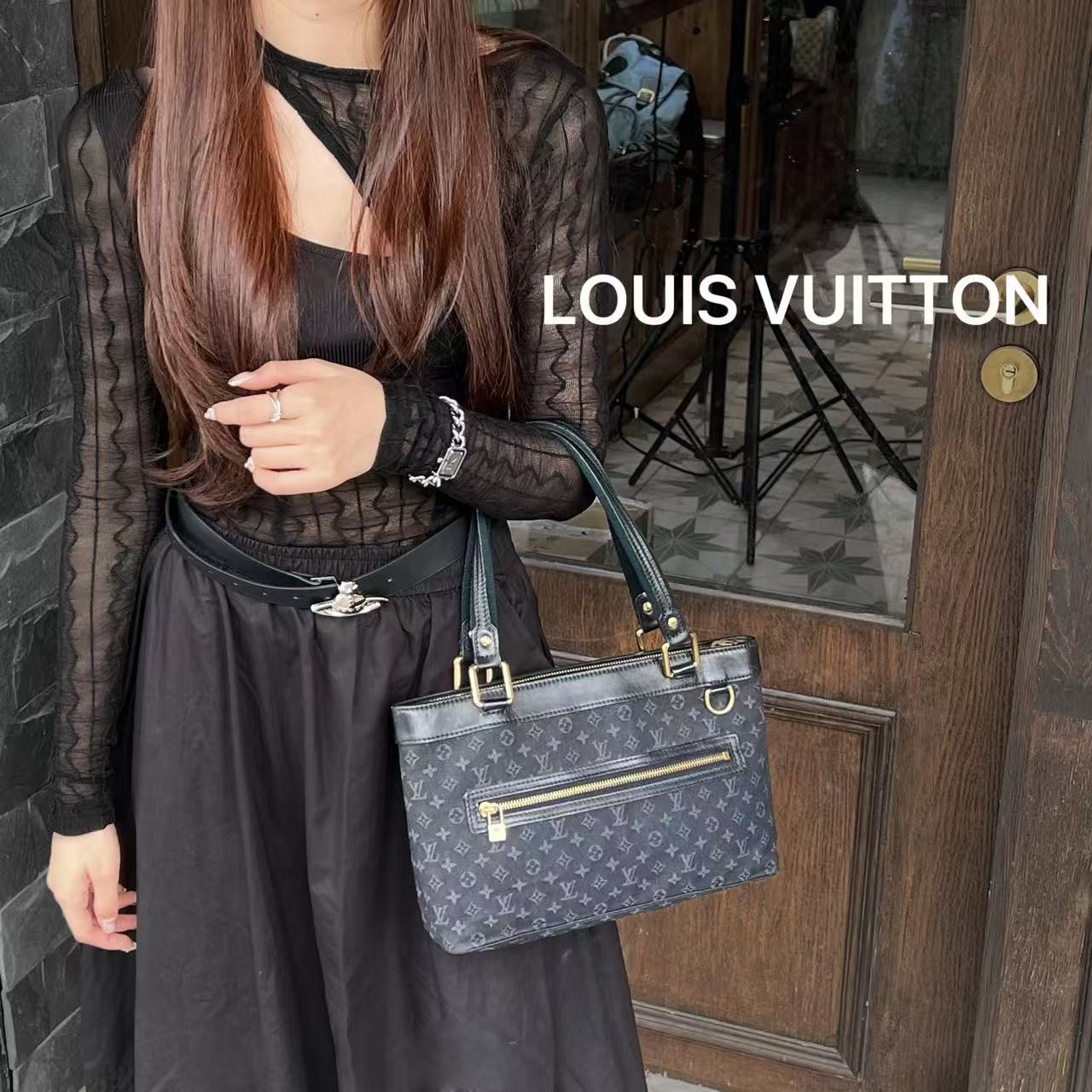 95新 LouisVuitton/路易威登 K441蓝老花丹宁开口笑时尚