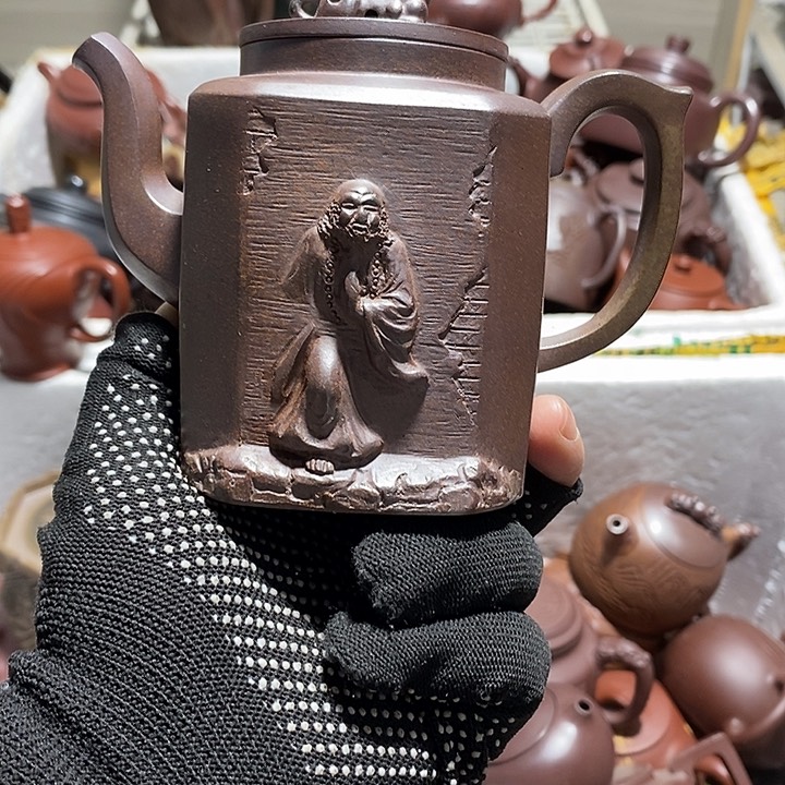 紫砂茶壶口裂微瑕