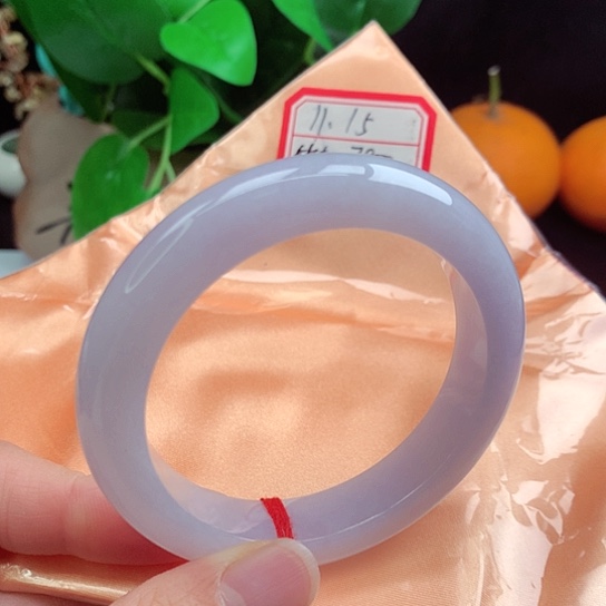 翡翠手镯未镶嵌   正圈55 冰紫罗兰