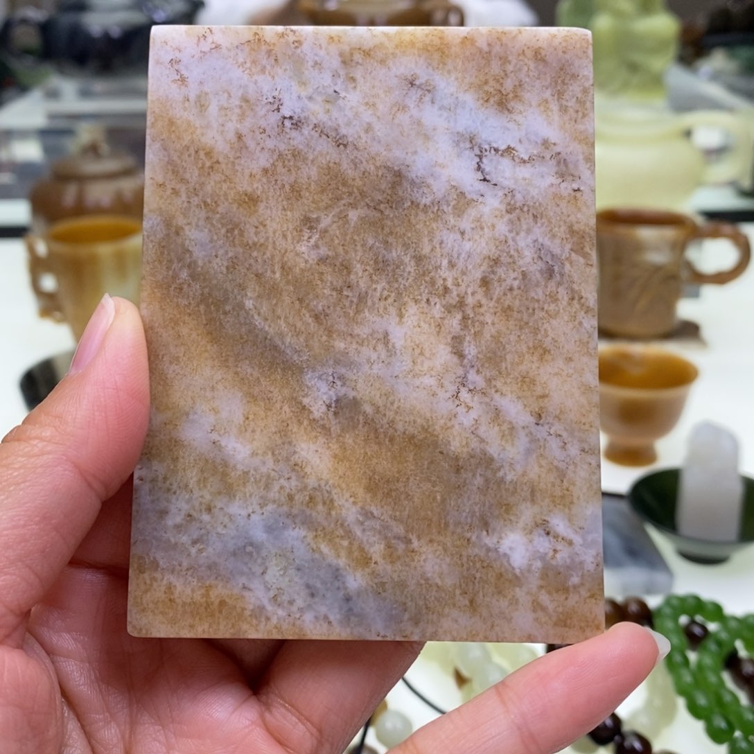 和田玉杯垫未镶嵌