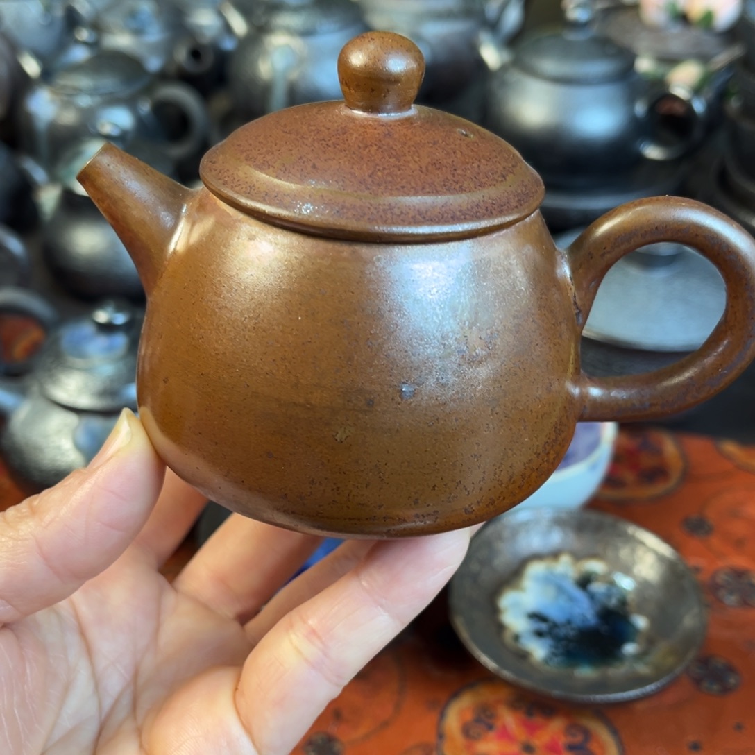 柴烧茶器主人杯杯柴烧瑕