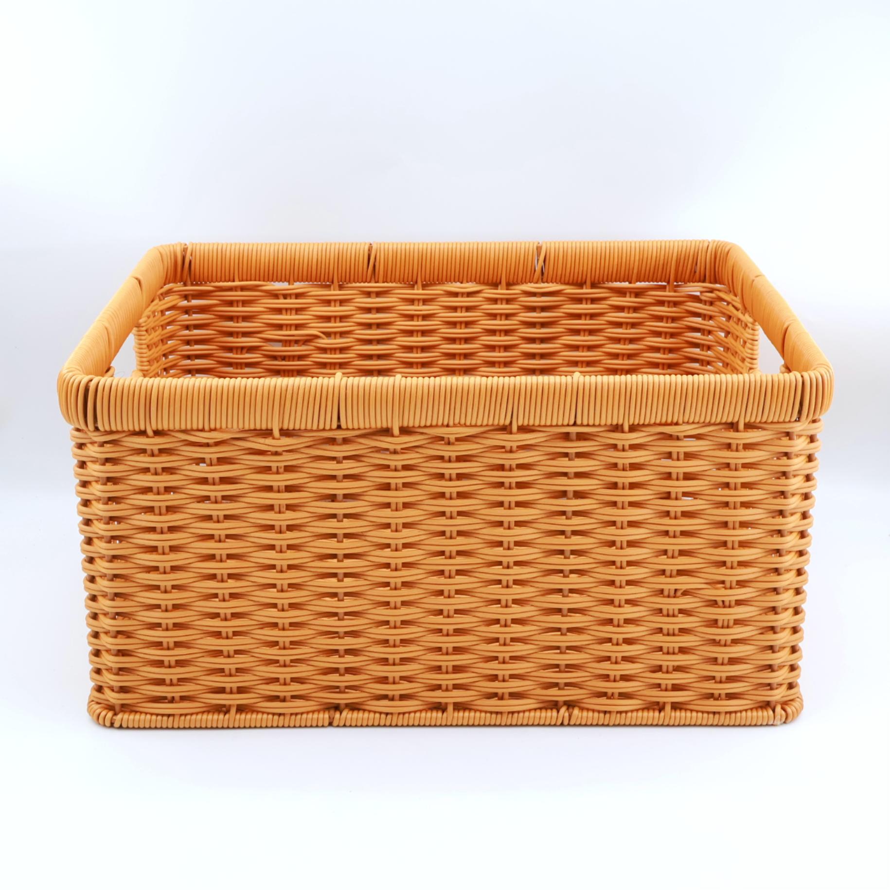 新款大号长方形书籍零食内衣裤收纳筐家用整理杂物手工篮子水果框