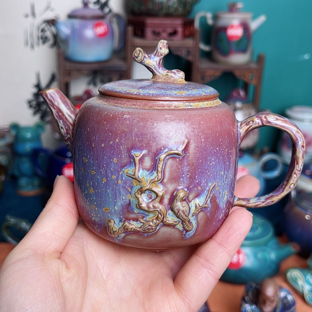 壶飘****)钧瓷艺术作品壶