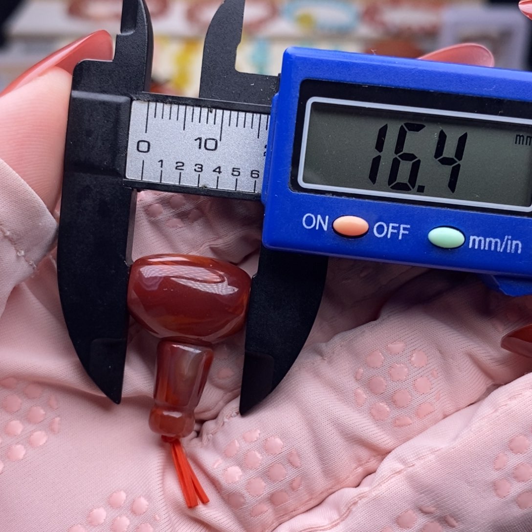 南红玛瑙配饰未镶嵌分体三通 微瑕