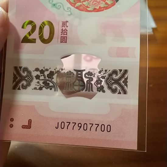 塑料蛇纪念钞 077907700
