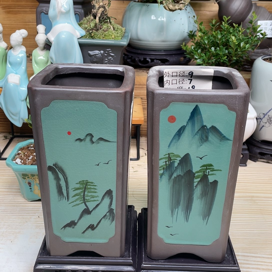 紫砂花盆陶瓷艺术花盆陶瓷