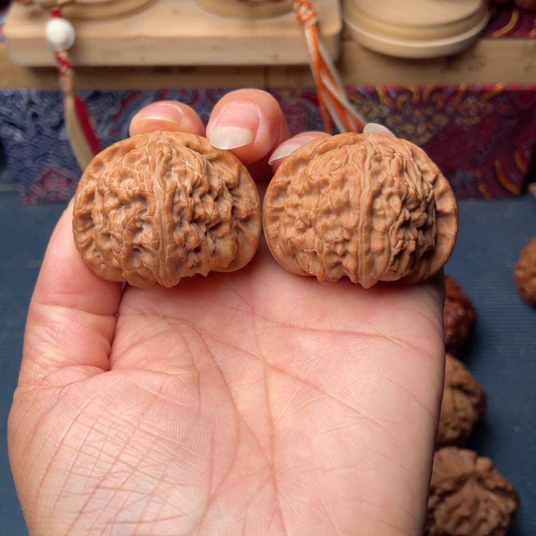 文玩核桃把件42+白狮子