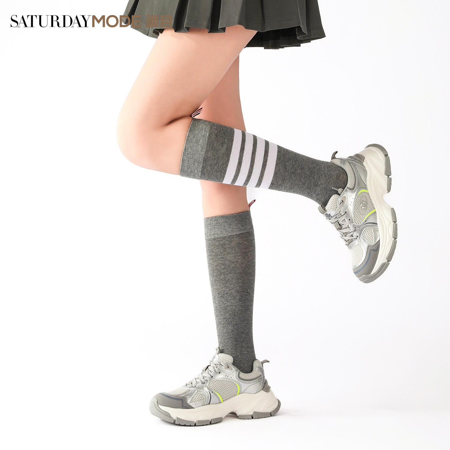 SATURDAYMODE女鞋潮酷机能风老爹鞋透气厚底休闲运动鞋MD43112043
