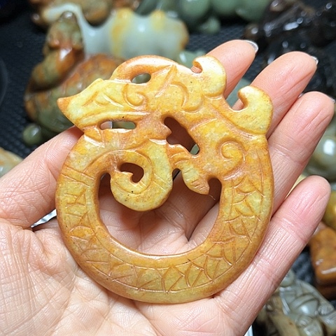 白玉菩提吊坠摆件