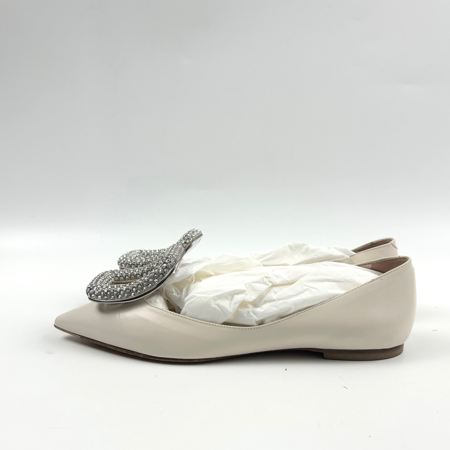 95新 Roger Vivier/罗杰·维威耶 37码钻扣平底芭蕾舞鞋lm4451