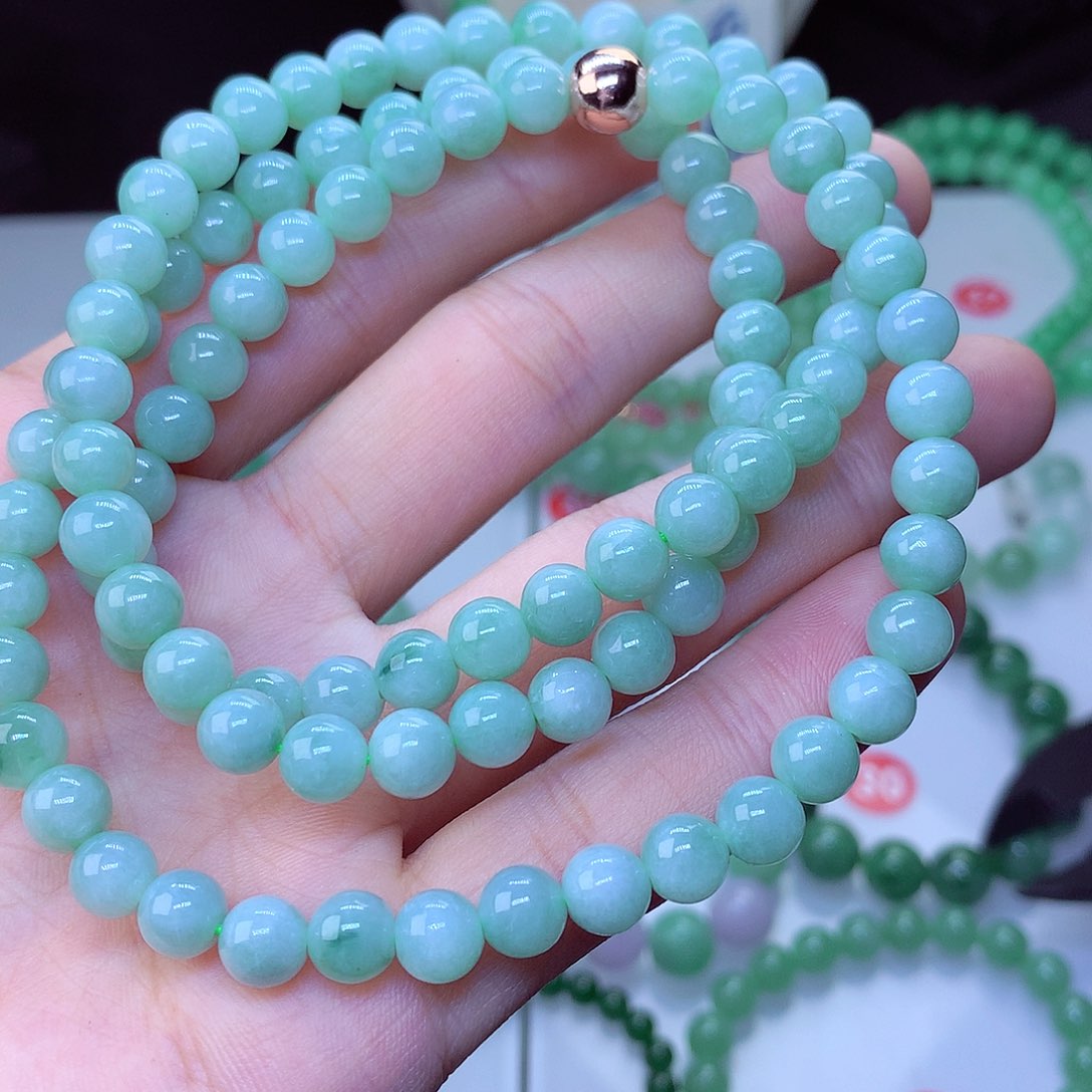 翡翠毛衣链未镶嵌