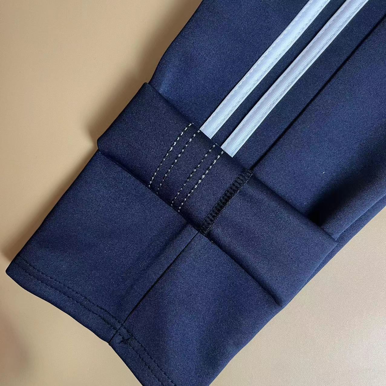 双白条校服裤子藏蓝色春秋夏季男女中小学生休闲运动校裤儿童长裤