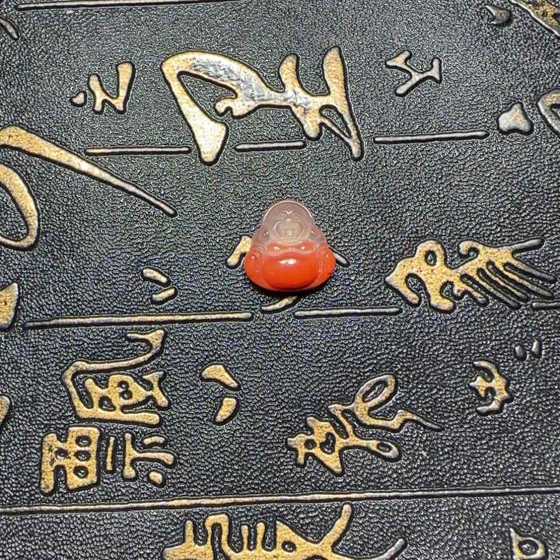 大***仙南红玛瑙未镶嵌冰飘弥勒