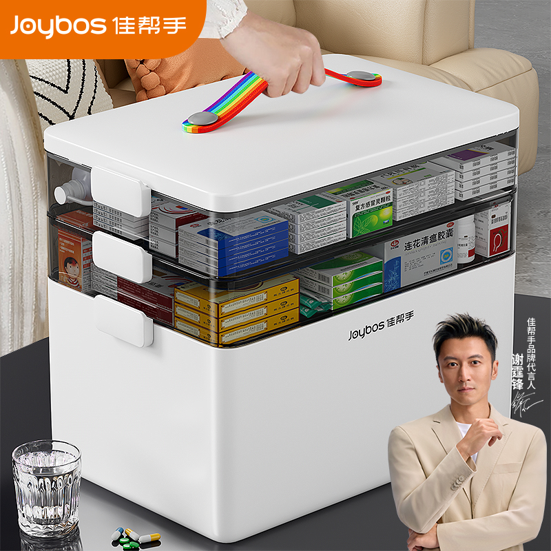 佳帮手药箱收纳盒家用药品医药箱爆款2025新款便携医用输液盒多层