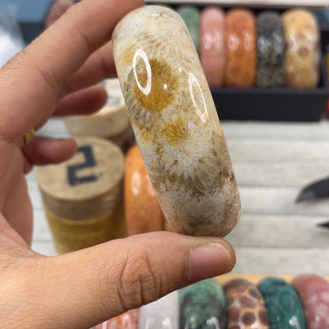 未镶嵌手镯硅化玉
