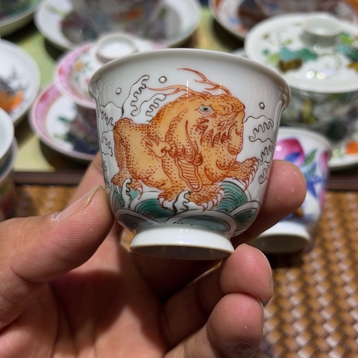 纯手绘精品盖碗杯