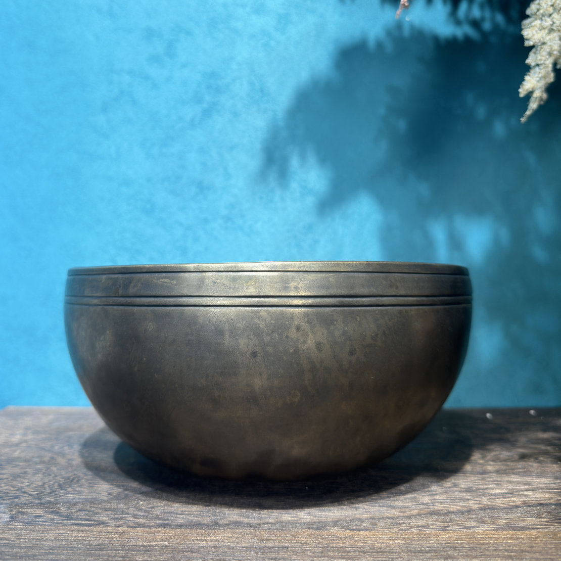 尼泊尔复古灵根颂钵收藏手工冥想瑜伽钵梵音钵唱歌碗佛音碗