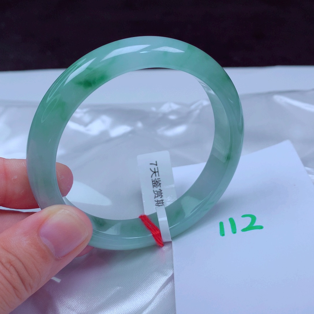 未镶嵌手镯翡翠缅甸天然A货翡翠手镯57.7