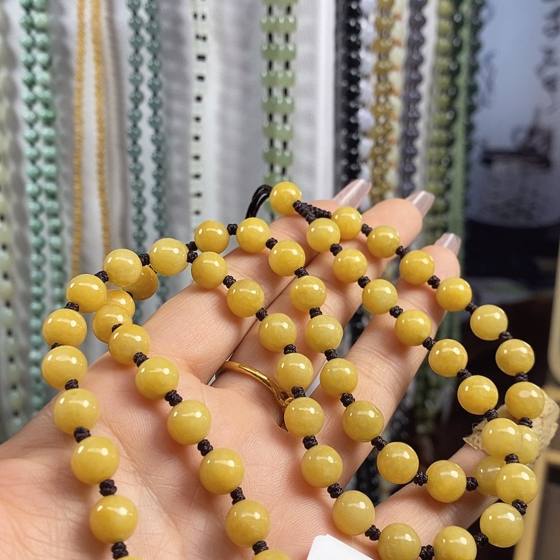 翡翠颈饰未镶嵌繁*天然翡翠项链