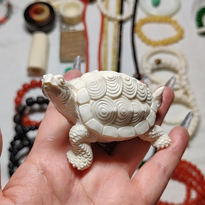 ****柒石英石鳄鱼龟精品摆件