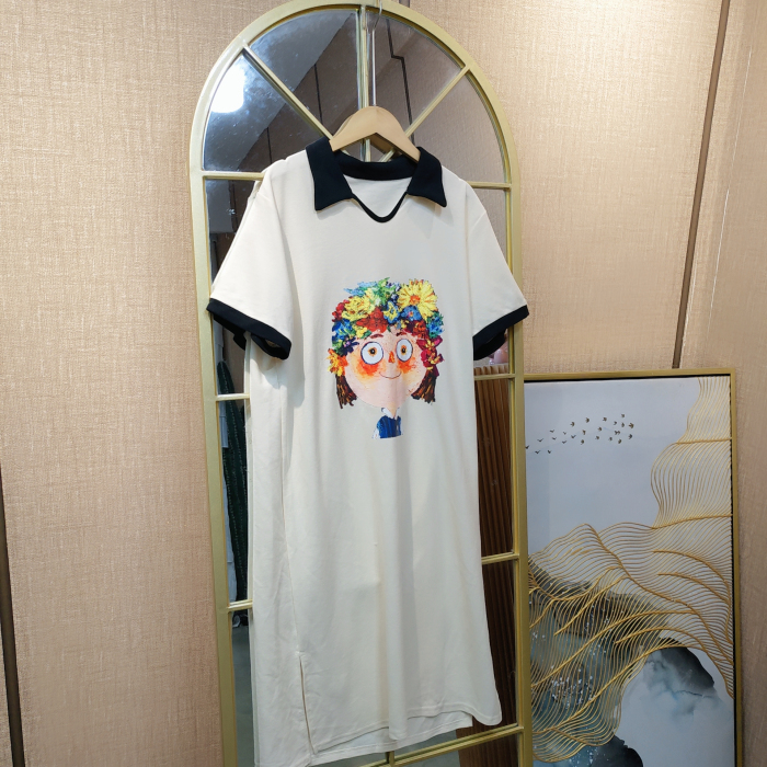 BH151孕妇杏色连衣裙90-130小勾丝