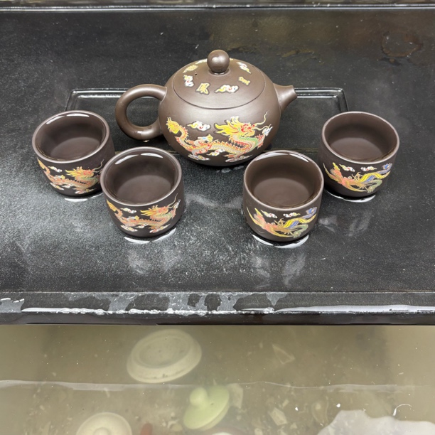 260毫升龙凤变色凤鸣西施壶一壶四杯五件套