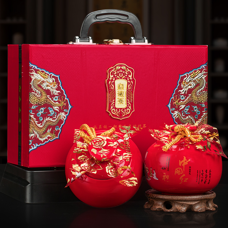 皇敬茶 红茶新茶 金骏眉 陶瓷罐手提式礼盒 过节送礼