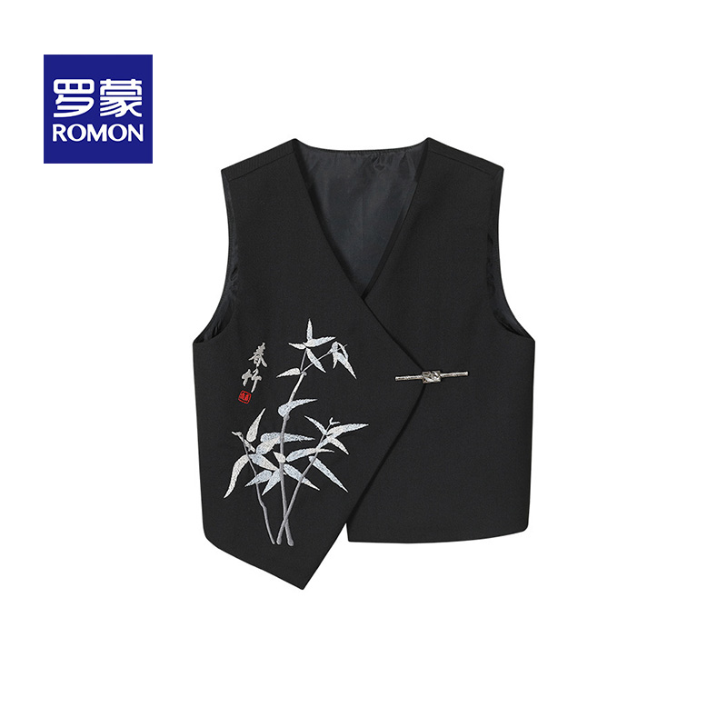 Romon/罗蒙学院风B类演出服中国风长裤幼儿园服装男孩马甲