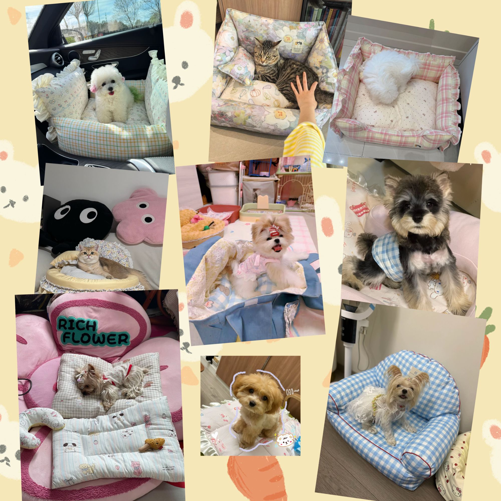 497-553冬季宠物狗窝猫窝加绒舒适保暖垫子高货封闭半封闭泰迪窝