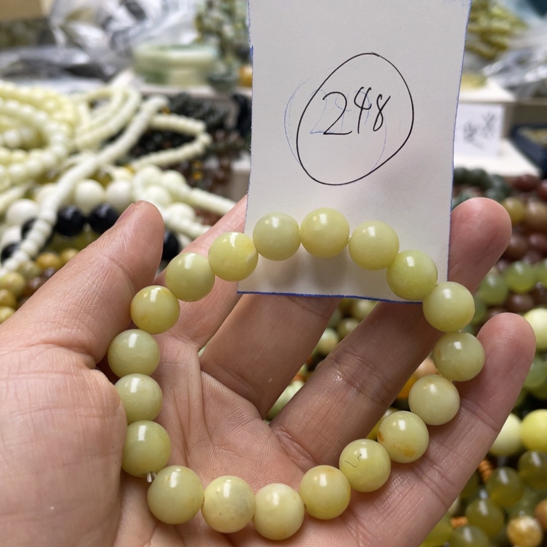 蛇纹石玉手链未镶嵌