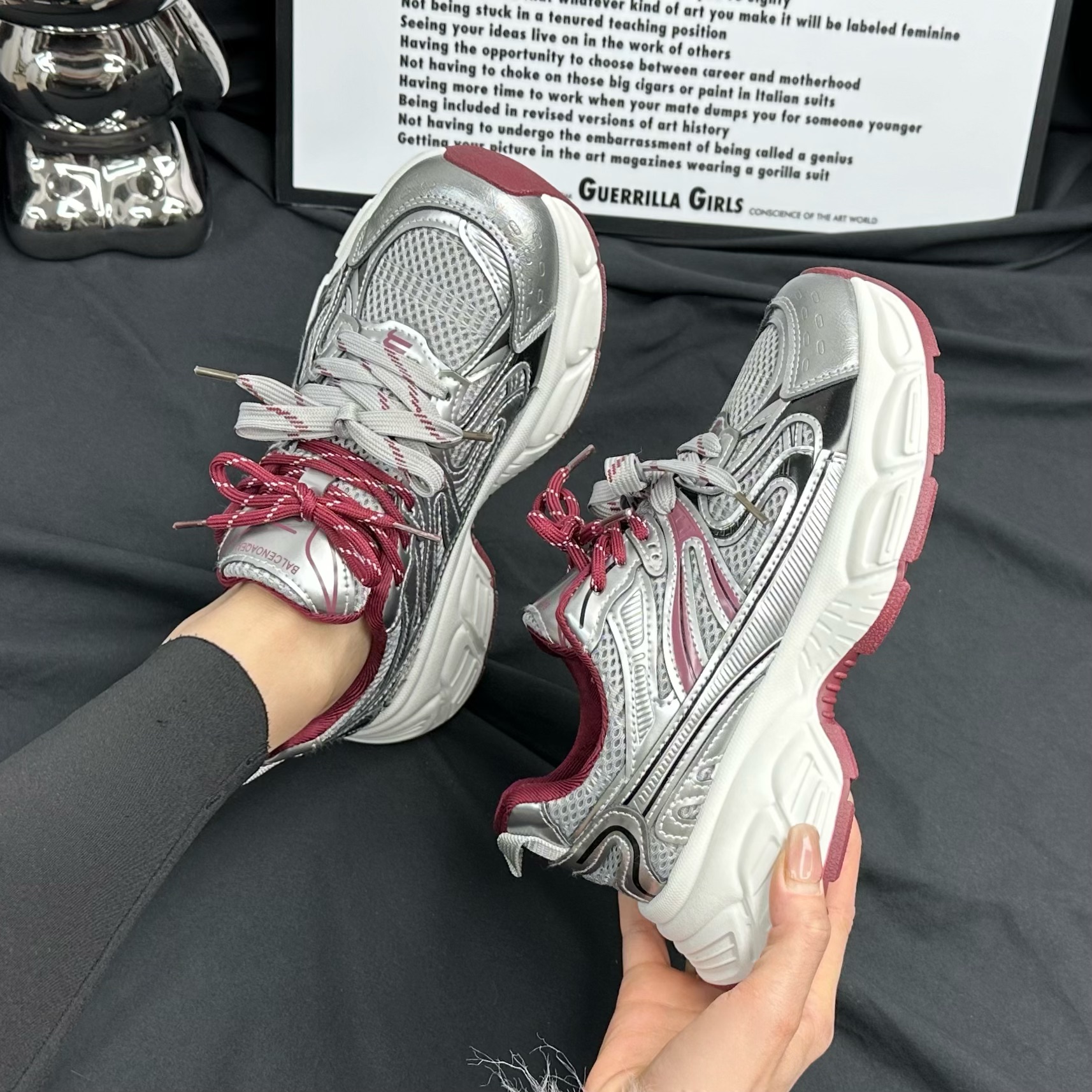 【BinBin】新款春秋增高老爹鞋氛围感学生鞋百搭休闲板鞋厚底运动鞋