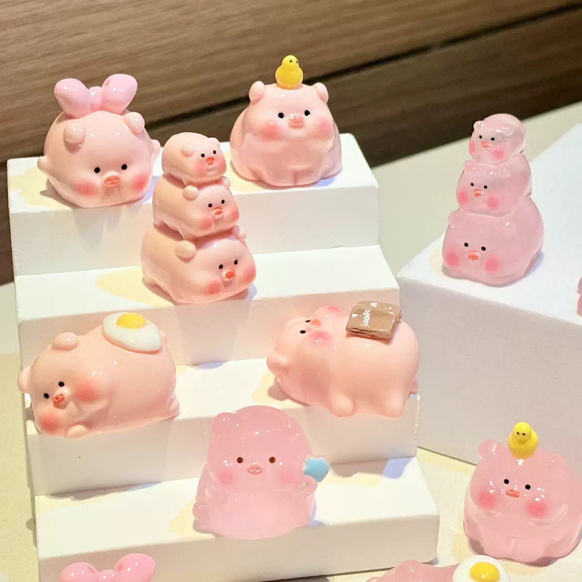 中号粉猪摆件动物创意diy摆件