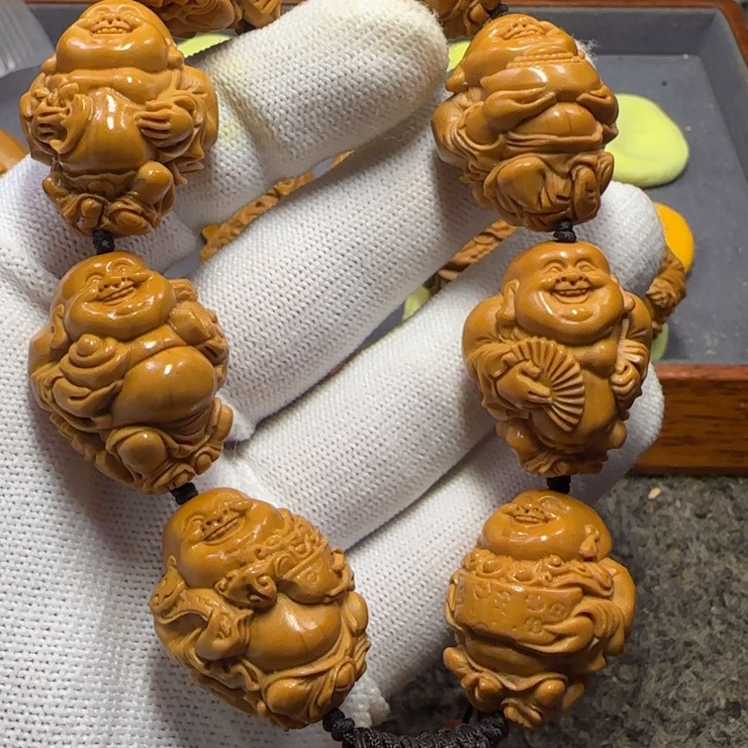 橄榄核吊坠大漏漏轻微上色