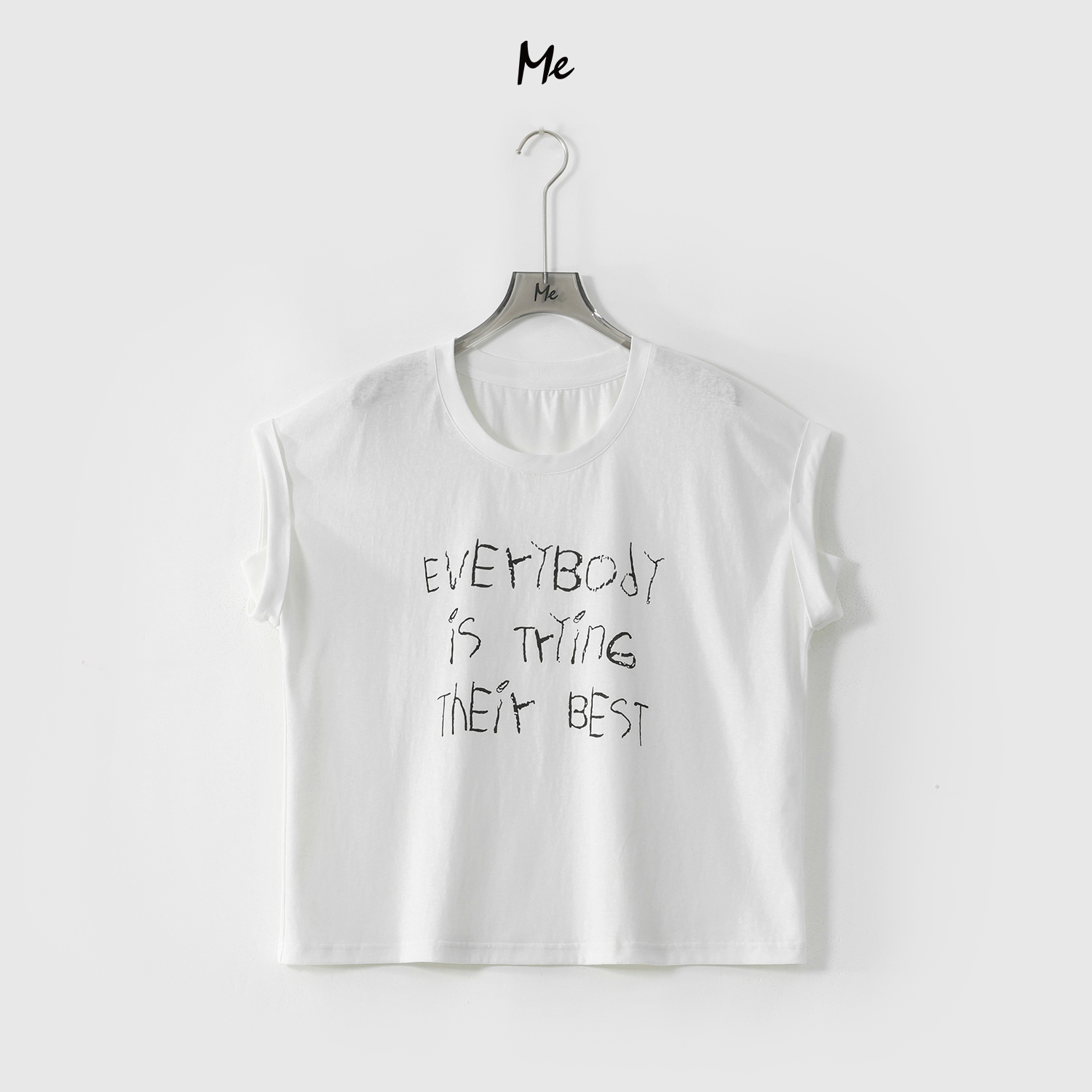 ME【更好的我们】冰柔透气显瘦舒适时尚百搭休闲短袖T恤MESS5586