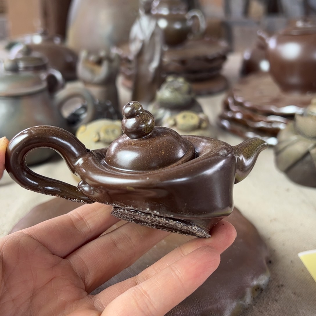 贵台龙窑柴烧茶壶A43