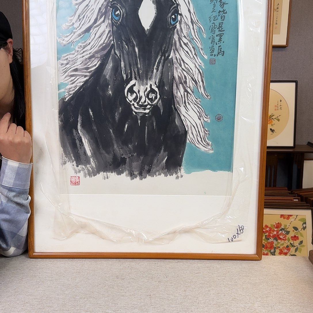 国画手绘带框尺寸：62*102