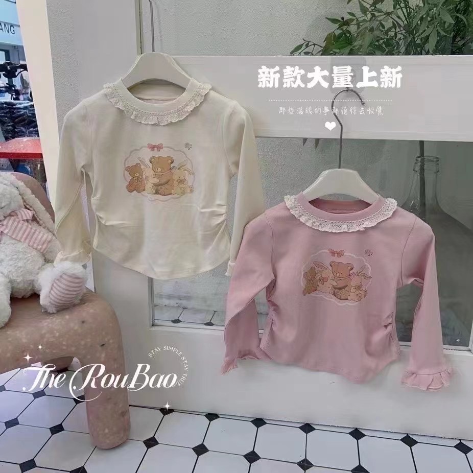 女童三季韩版甜系百搭法式长袖2761