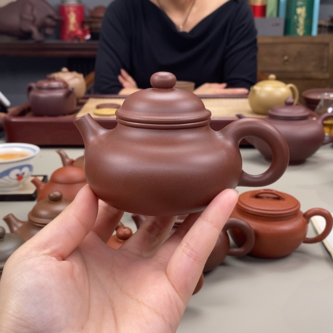 茶壶紫砂快***爵容天底槽清半手160cc
