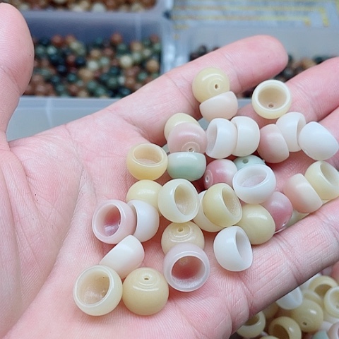 吊坠白玉菩提12.7多宝碗肠60颗