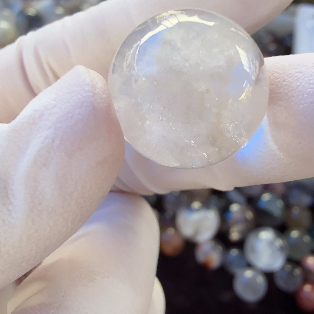 狗***。珠宝半成品未镶嵌水晶兔毛17mm定制不退换