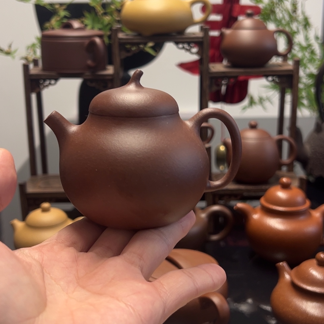 【***】茶壶紫砂底槽清茄瓜160cc