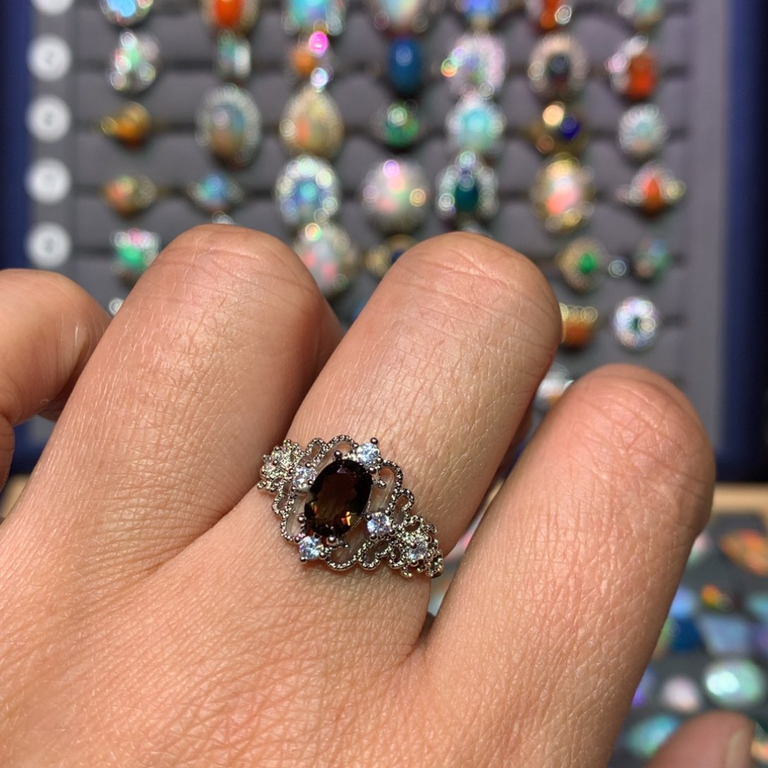 欧泊戒指款式合金