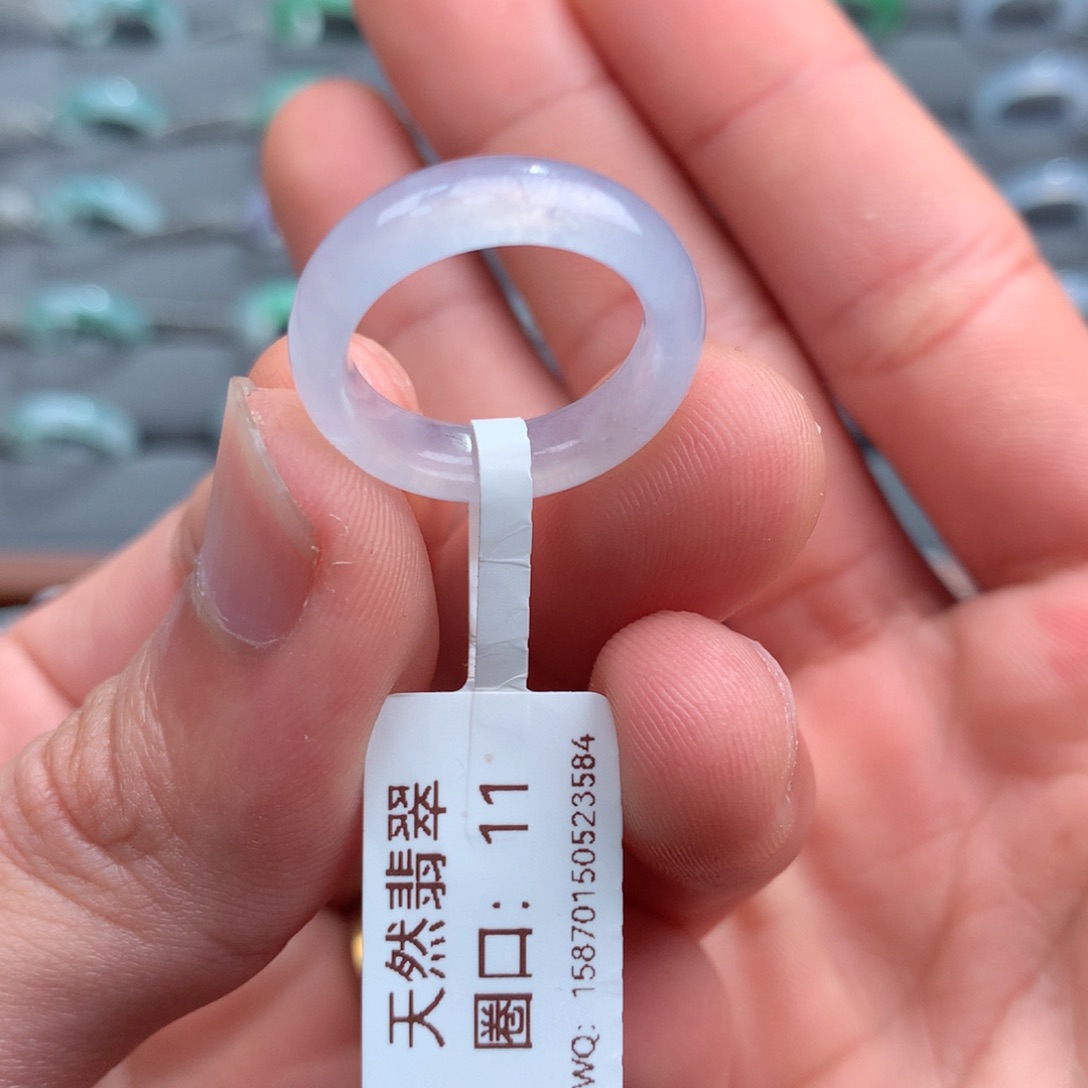 翡翠戒指未镶嵌W**.天然