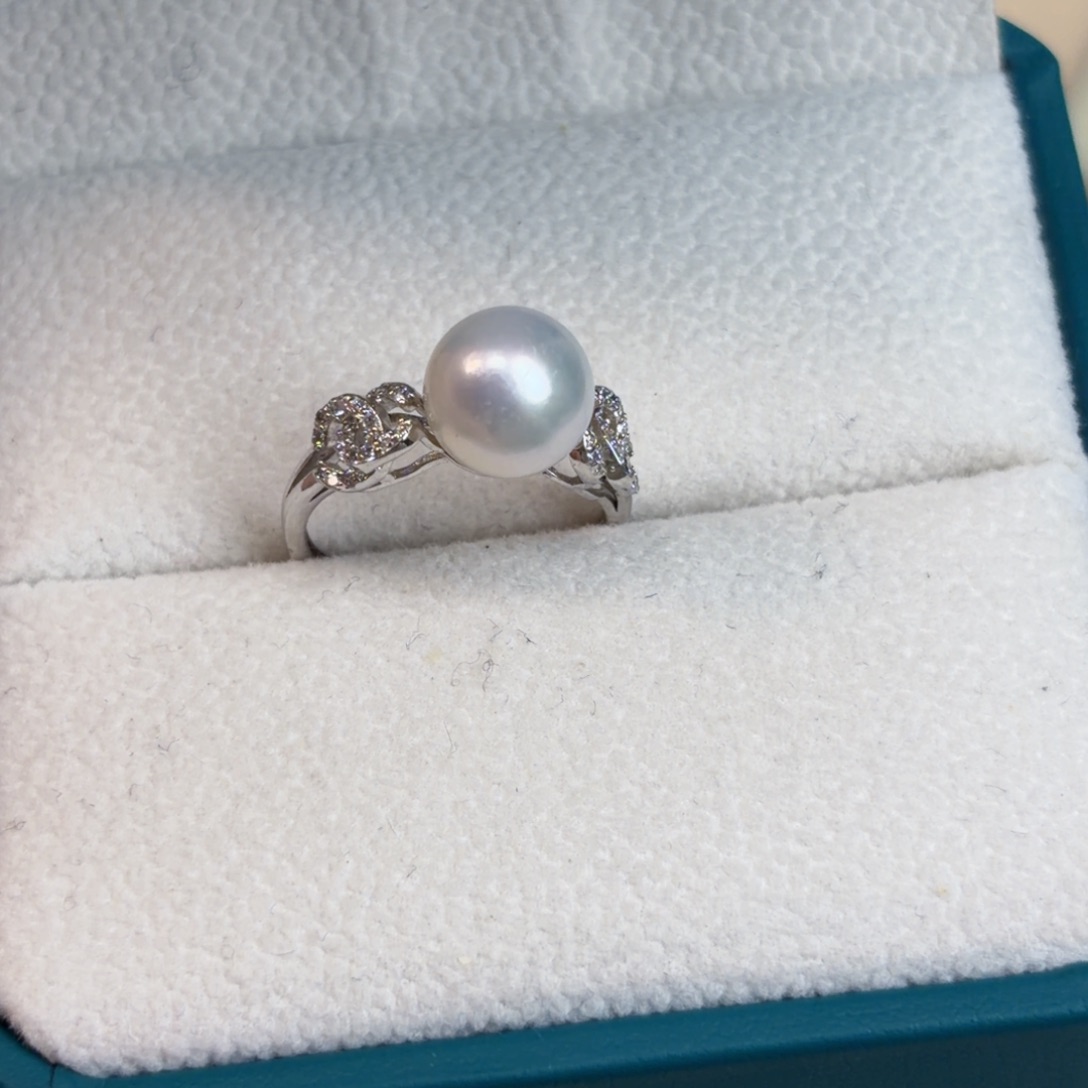 茉***u戒指淡水珍珠银S925镶嵌